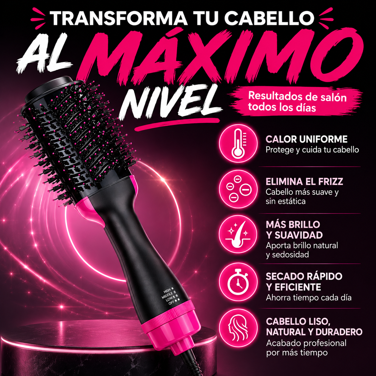 Cepillo Alisador 3 en 1 | One Step