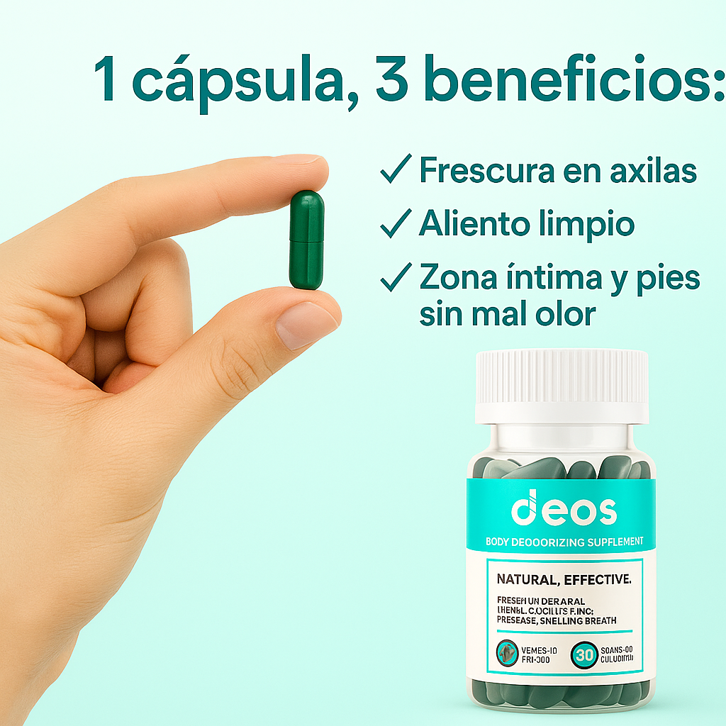 DEOS™: Elimina el mal olor corporal y mal aliento en 7 dias
