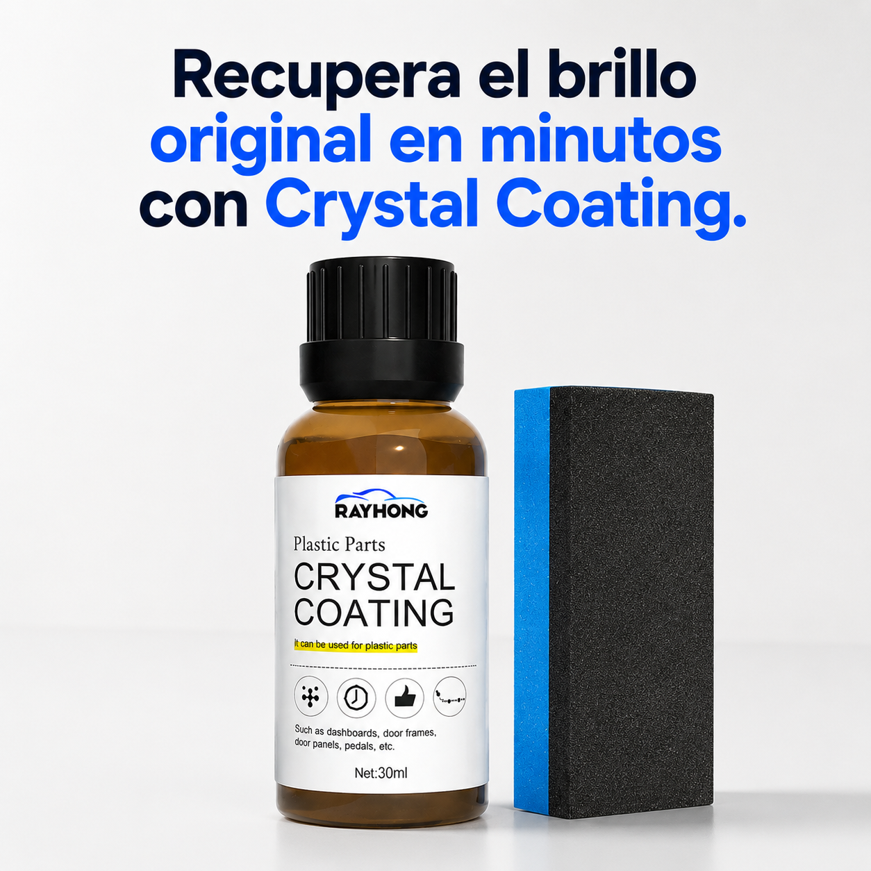 Crystal Coating: Restaurador de plásticos y partes negras