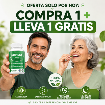 Oferta Especial 2x1: Suplemento de Moringa en Cápsulas