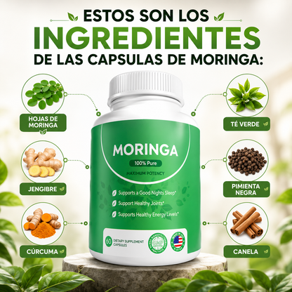 Oferta Especial 2x1: Suplemento de Moringa en Cápsulas