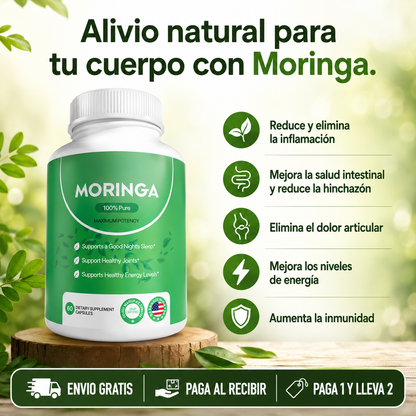 Oferta Especial 2x1: Suplemento de Moringa en Cápsulas