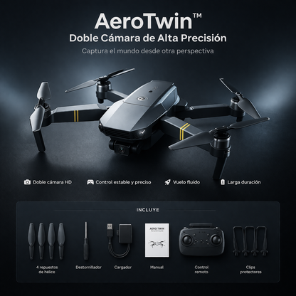 AeroMax 2026™ | Dron Doble Cámara 4K | Full Accesorios