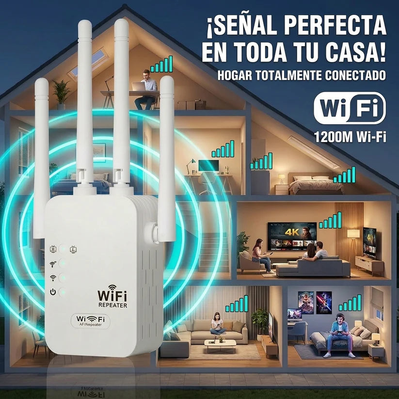 WifiMax™ | Repetidor de Señal Wifi 600mbp - Amplificador 50 Metros
