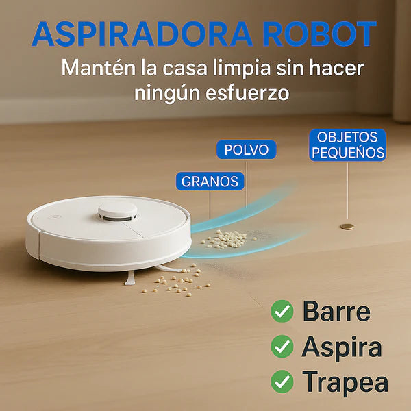 TurboMax | Aspiradora robot inteligente 3 en 1