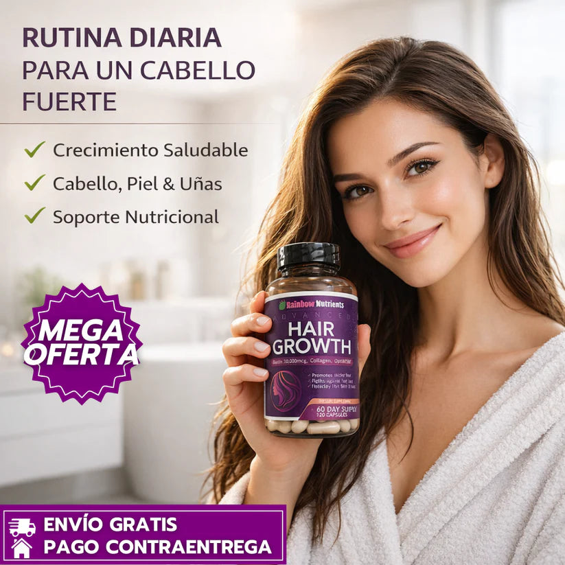 HairGrowth™: Suplemento para el crecimiento capilar avanzado (120 Cápsulas)