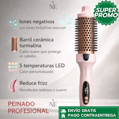 WAVYTALK™ | Cepillo Térmico Iónico para Cabello Perfecto en Minutos
