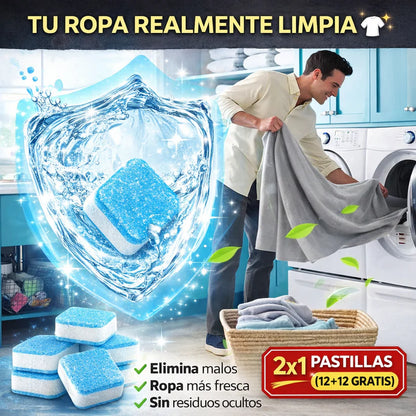 Kit 2x1 de 24 Pastillas Limpia Lavadora