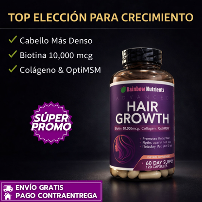 HairGrowth™: Suplemento para el crecimiento capilar avanzado (120 Cápsulas)