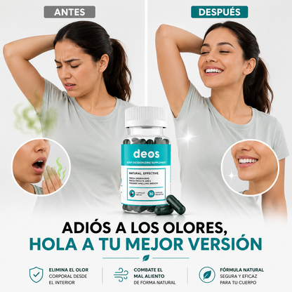 DEOS™: Elimina el mal olor corporal y mal aliento en 7 dias