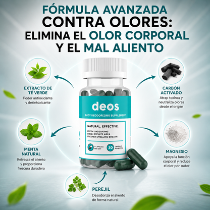 DEOS™: Elimina el mal olor corporal y mal aliento en 7 dias