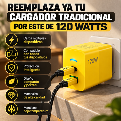 FastCharge: Cargador Ultra Rapido de 120 Watts