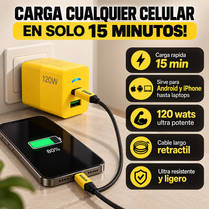 FastCharge: Cargador Ultra Rapido de 120 Watts