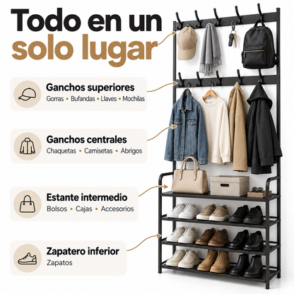 Zapatero Perchero Multifuncional