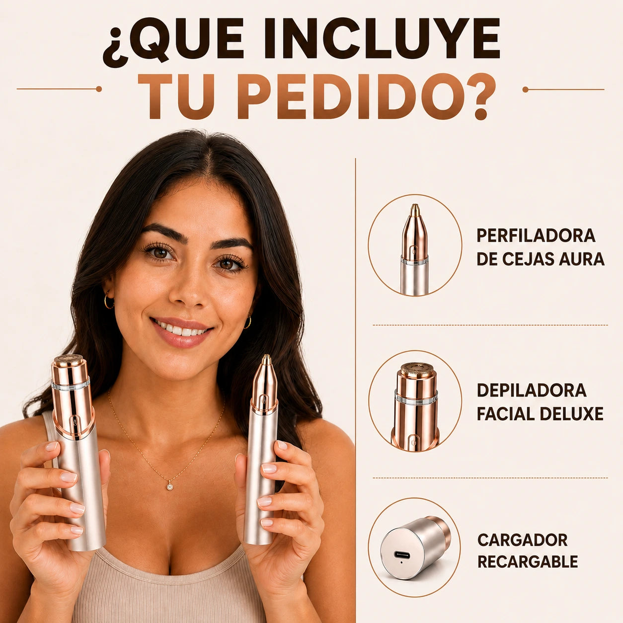 Oferta Especial 2X1 Trimmer™: Depiladora y perfiladora facial y de cejas