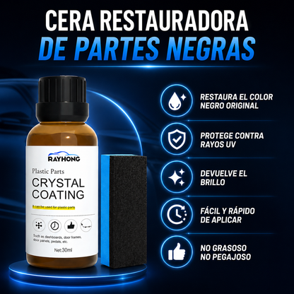 Crystal Coating: Restaurador de plásticos y partes negras