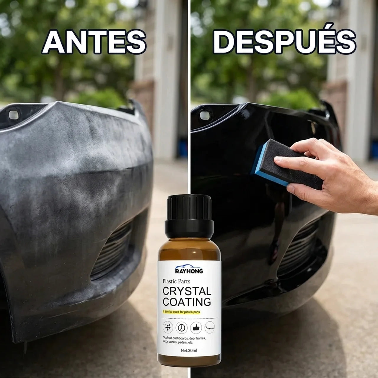 Crystal Coating: Restaurador de plásticos y partes negras